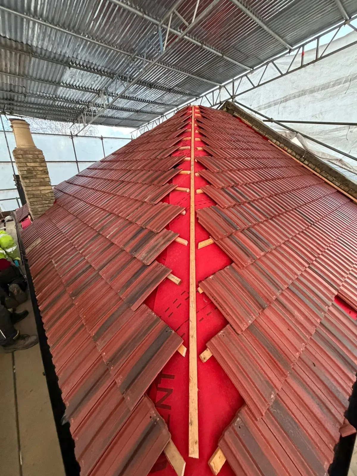 Complete roof replacement with new clay tiles in Bovey Tracey